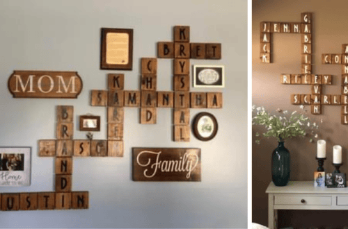 scrabble tiles, wall decor