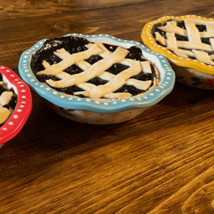 mini blueberry pies