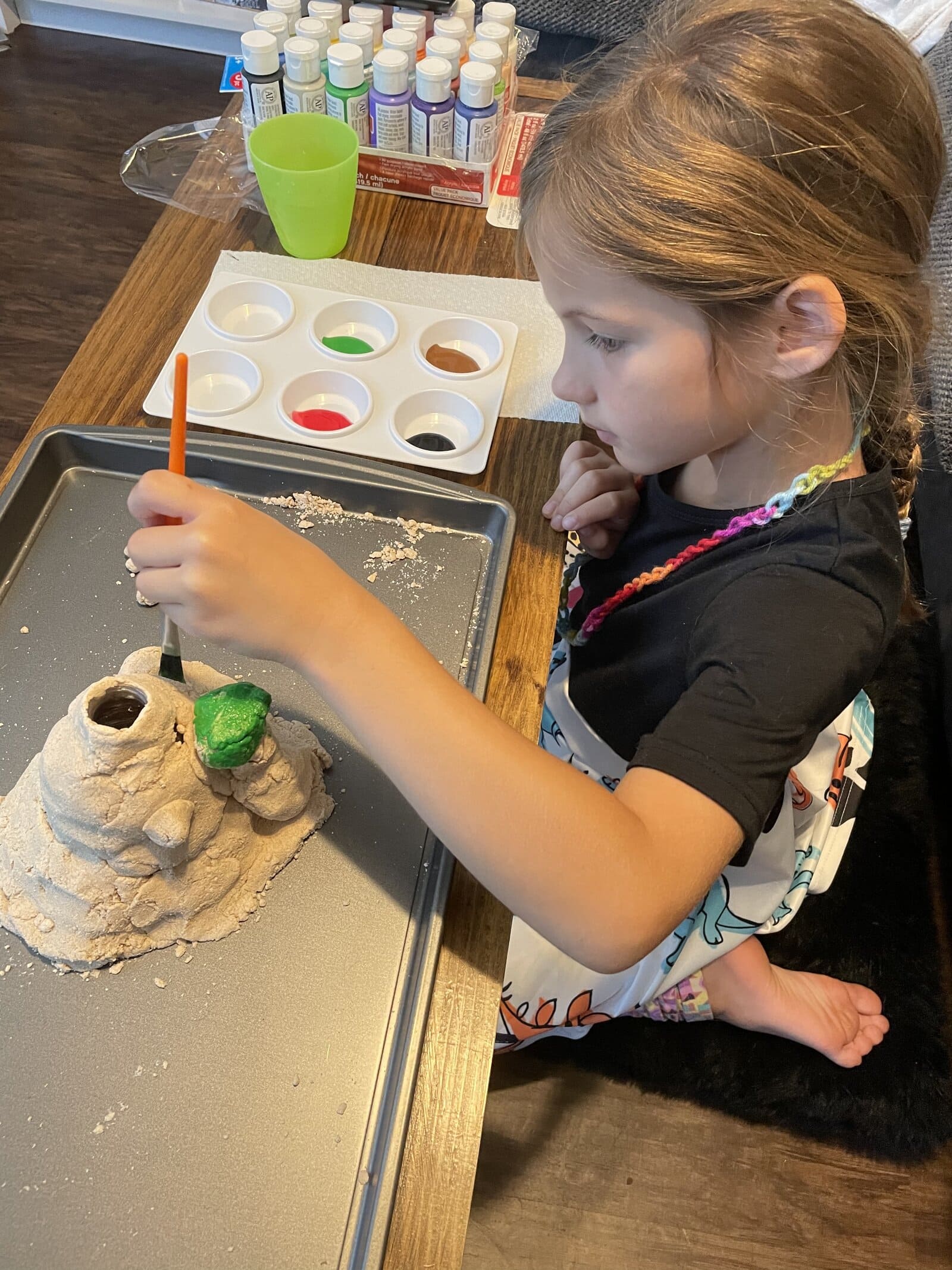 volcano painting, volcano experiment, volcanos