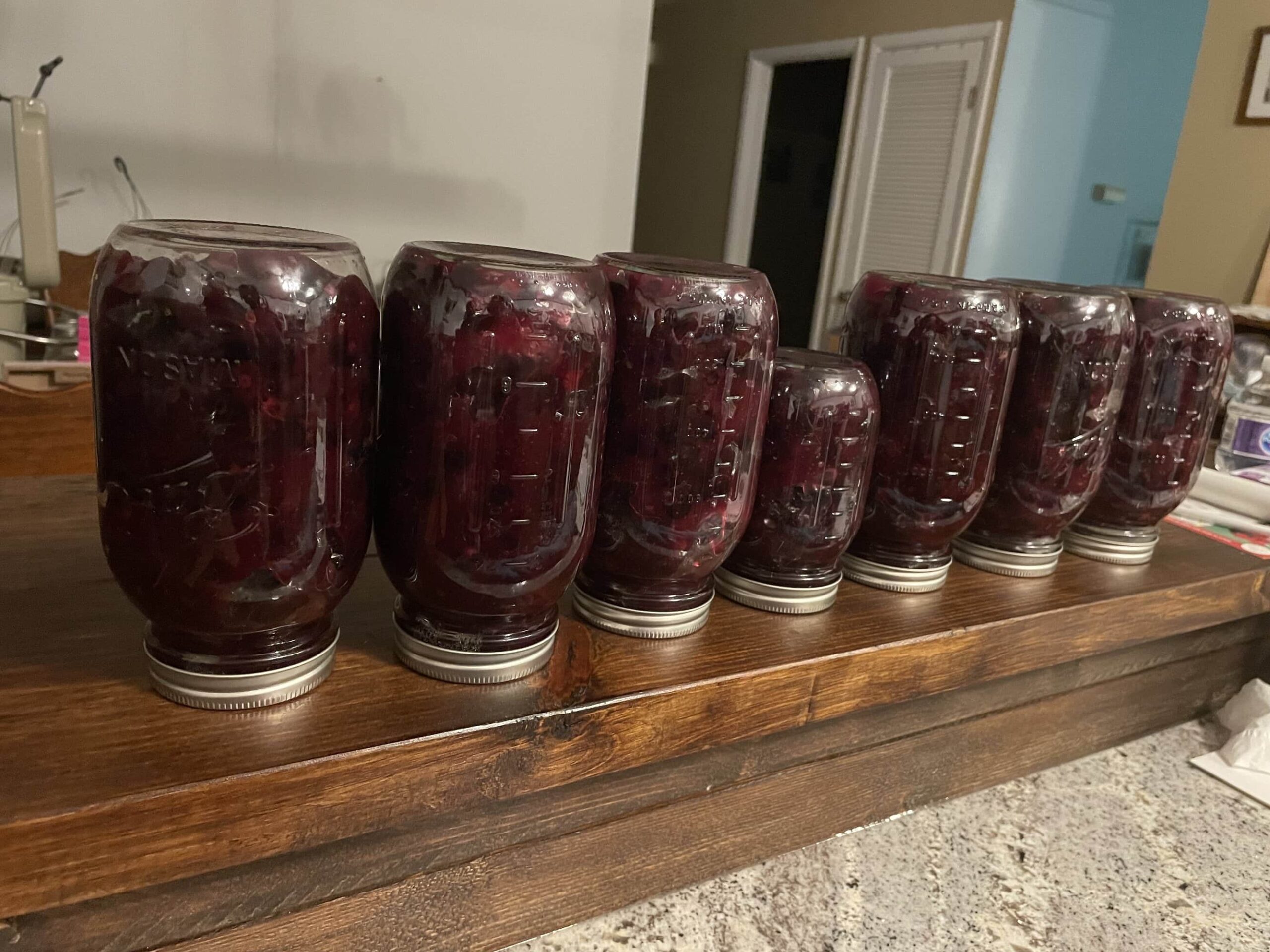 blueberry pie filling, canning