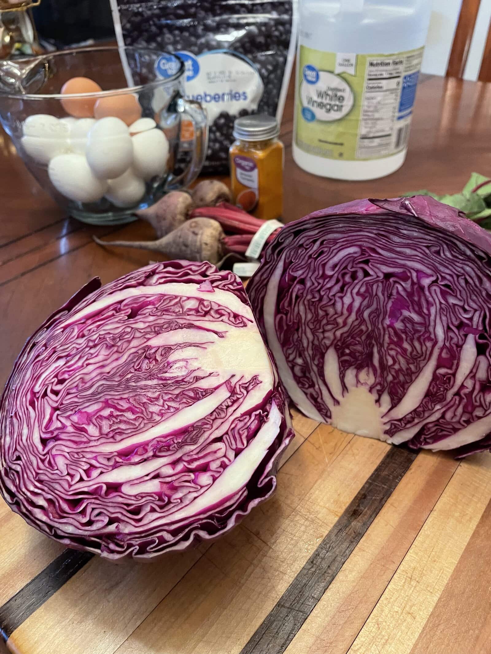 all-natural dye, red cabbage egg dye