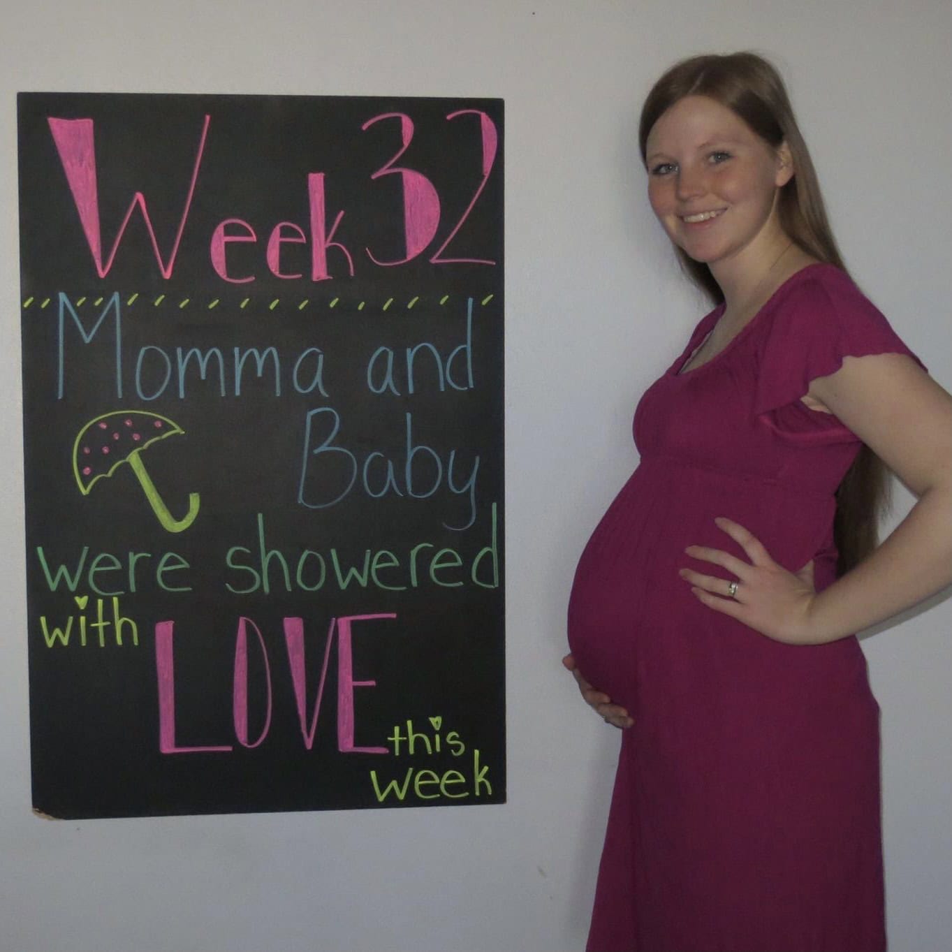 pregnancy tracker chalkboard