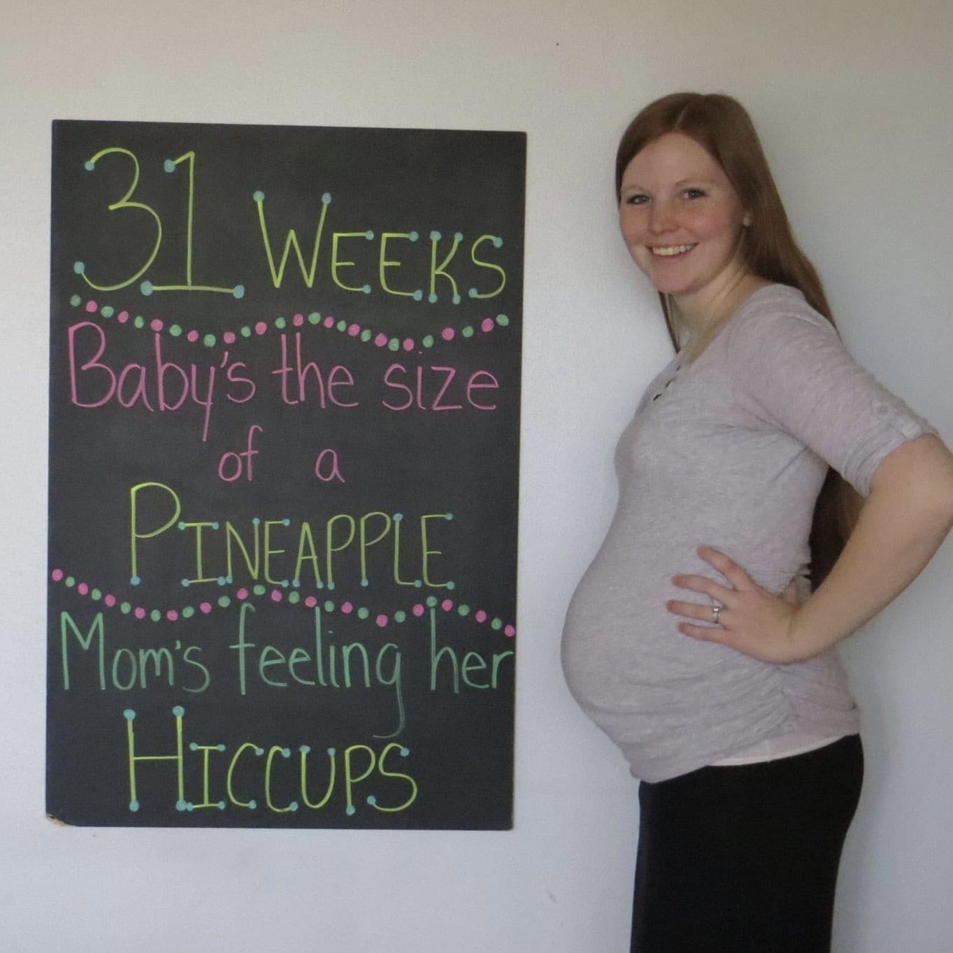 pregnancy tracker chalkboard