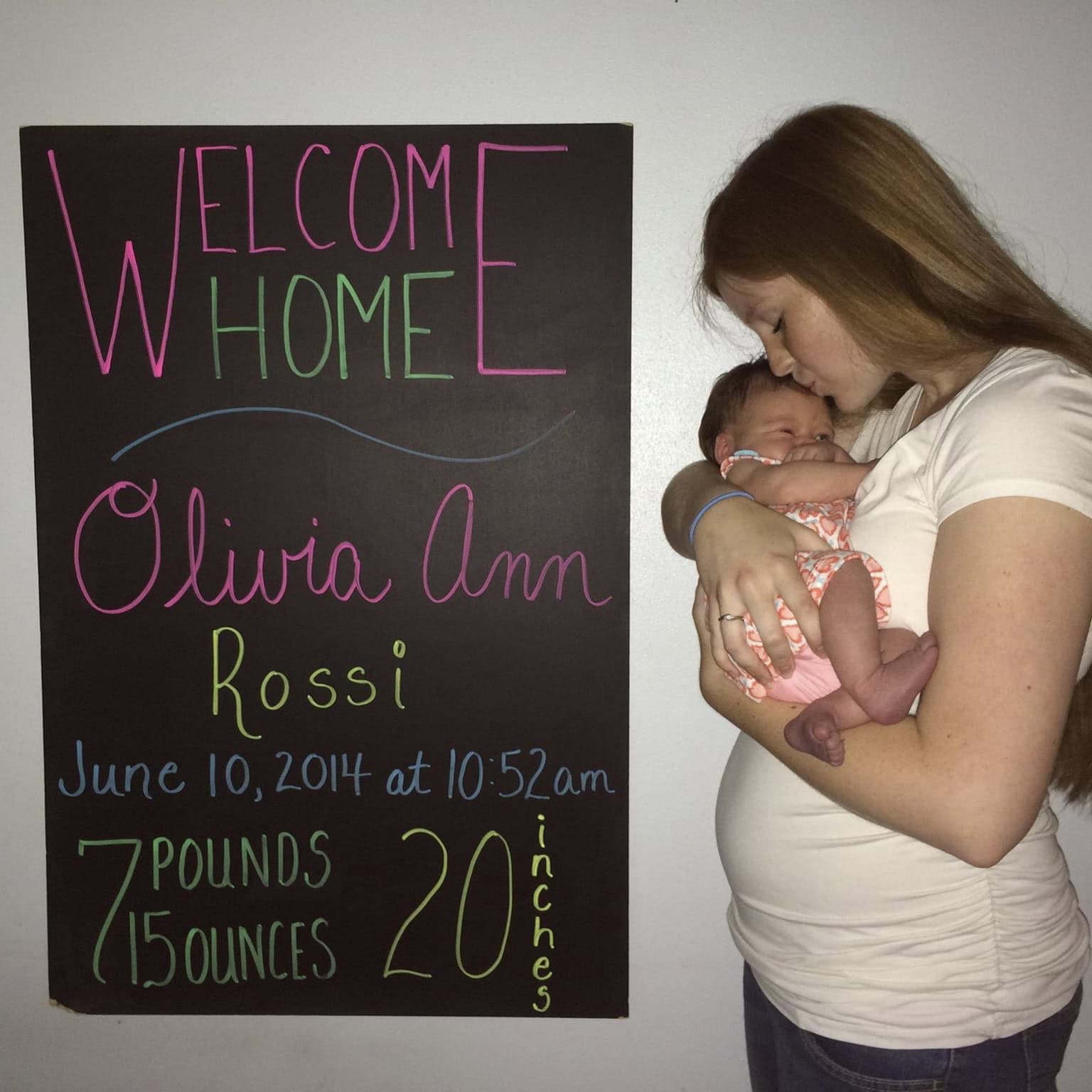 pregnancy tracker chalkboard