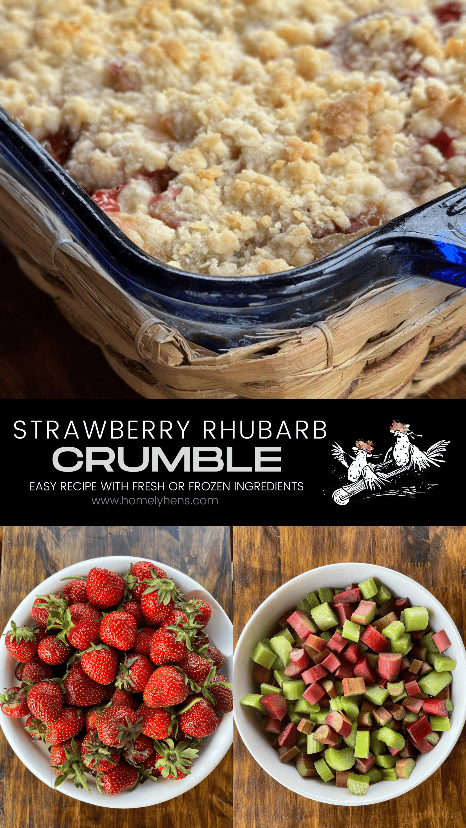 strawberry rhubarb crumble