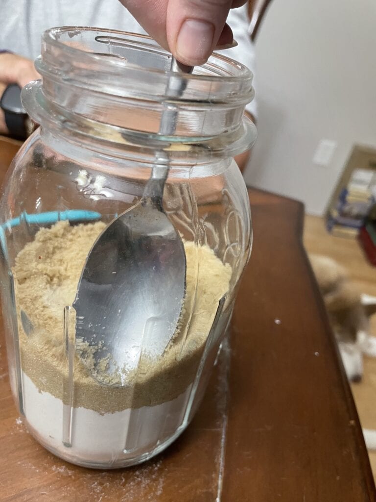 m&m cookie mason jar