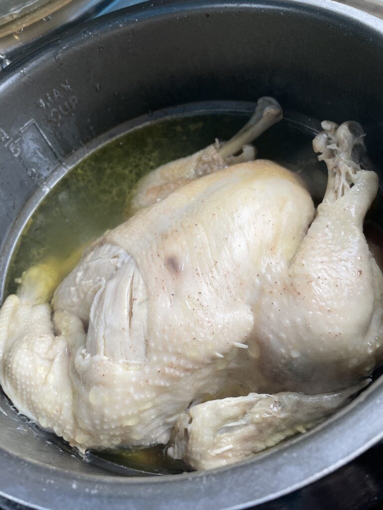cooking chicken