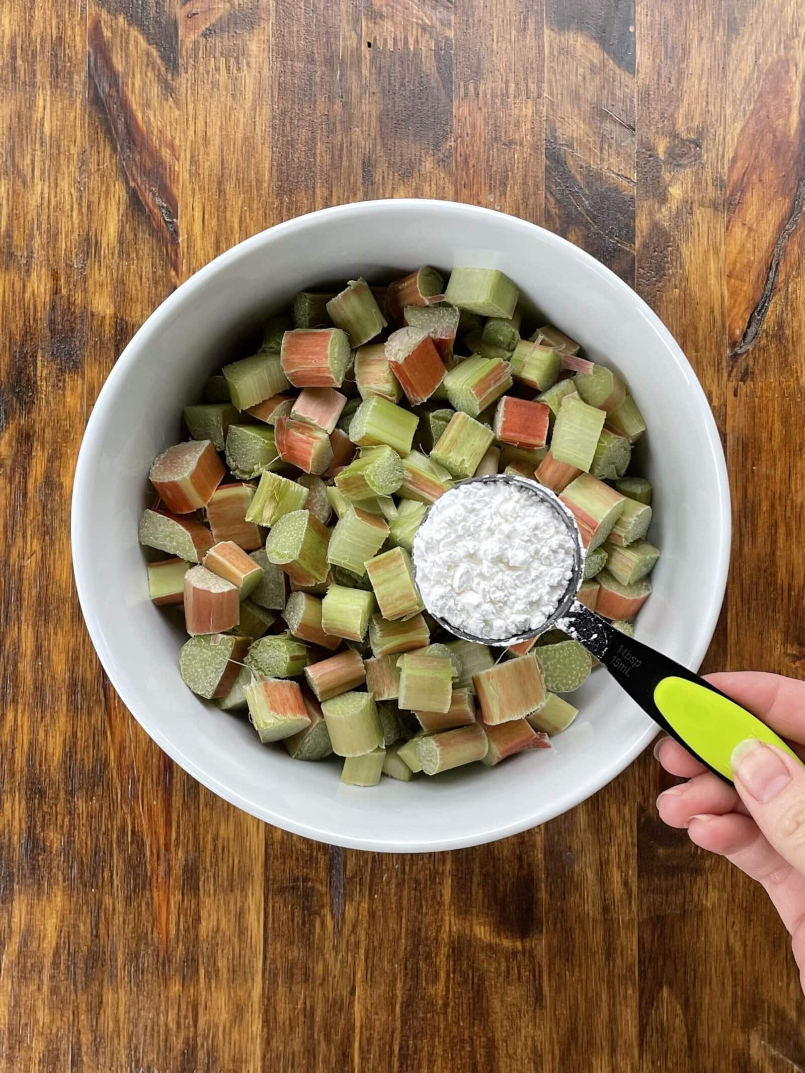 rhubarb with cornstarch, rhubarb coffee cake