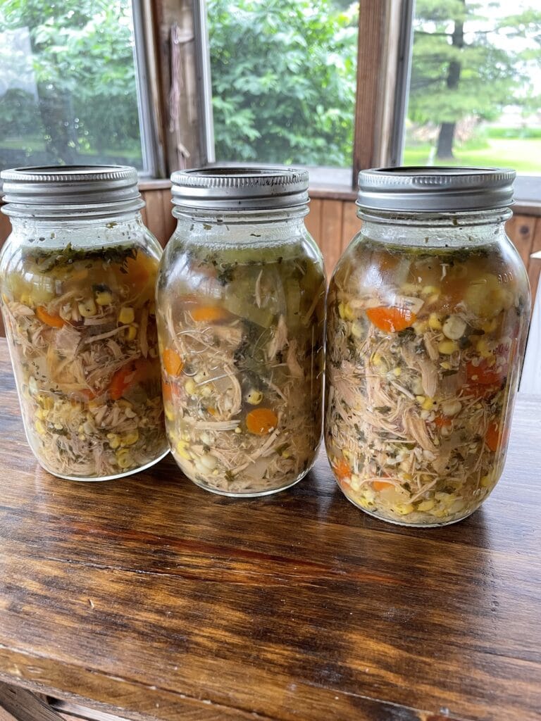 pressure canned chicken soup