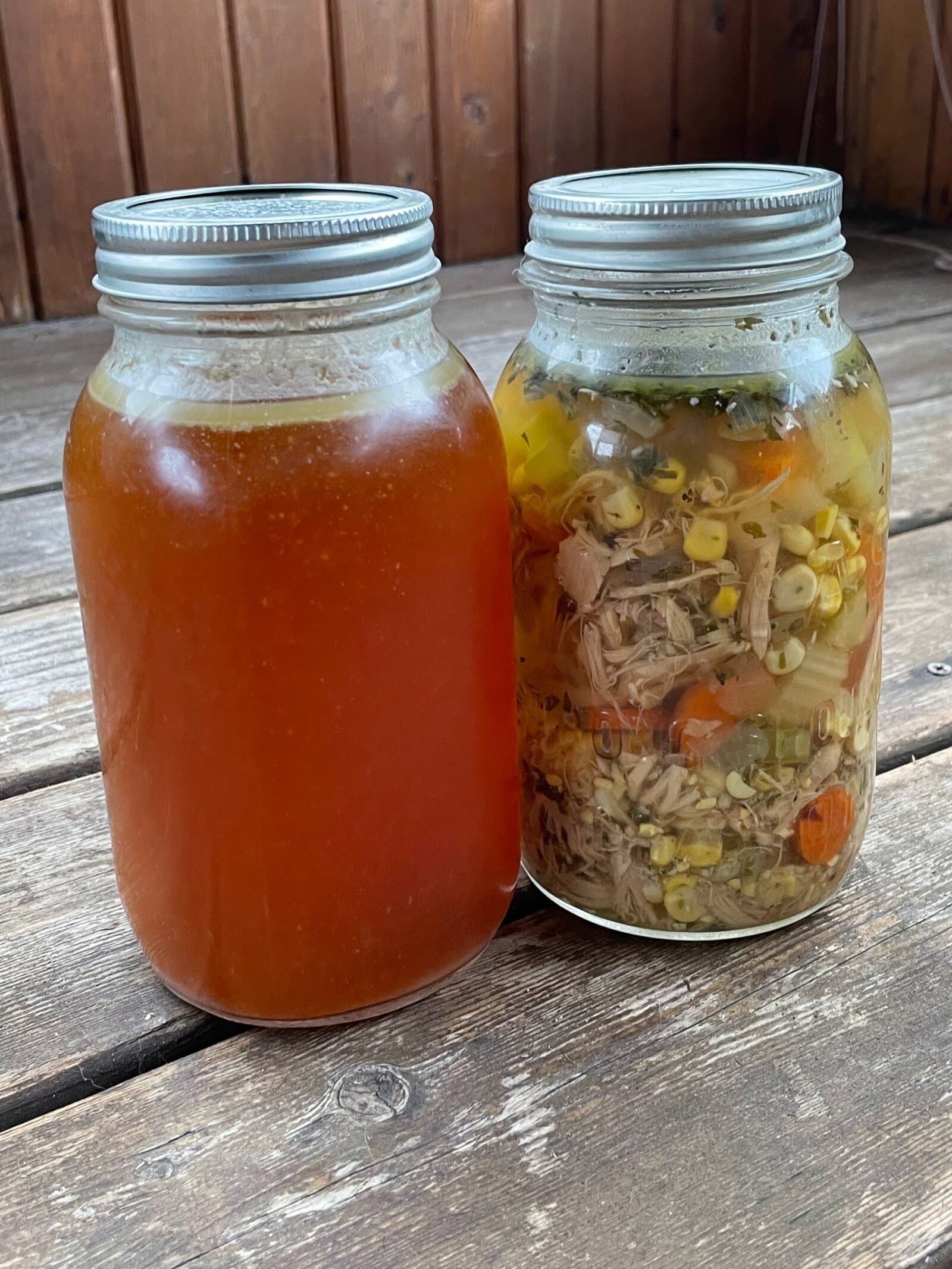 bone broth and chicken soup