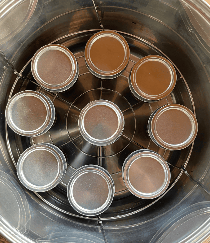canning jars in a water bath canner