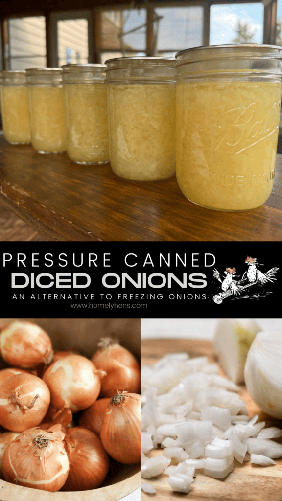pressure canned diced onions