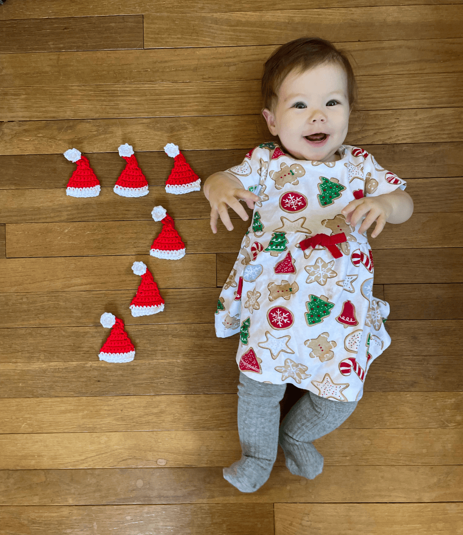 santa hat applique crochet pattern