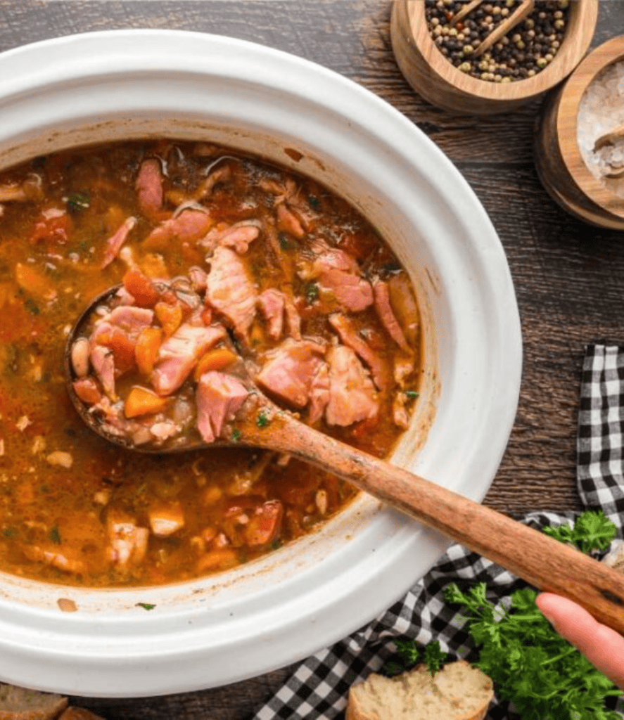fall recipes, ham & beans