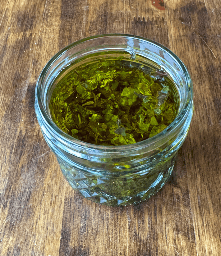 lemon balm infused olive oil