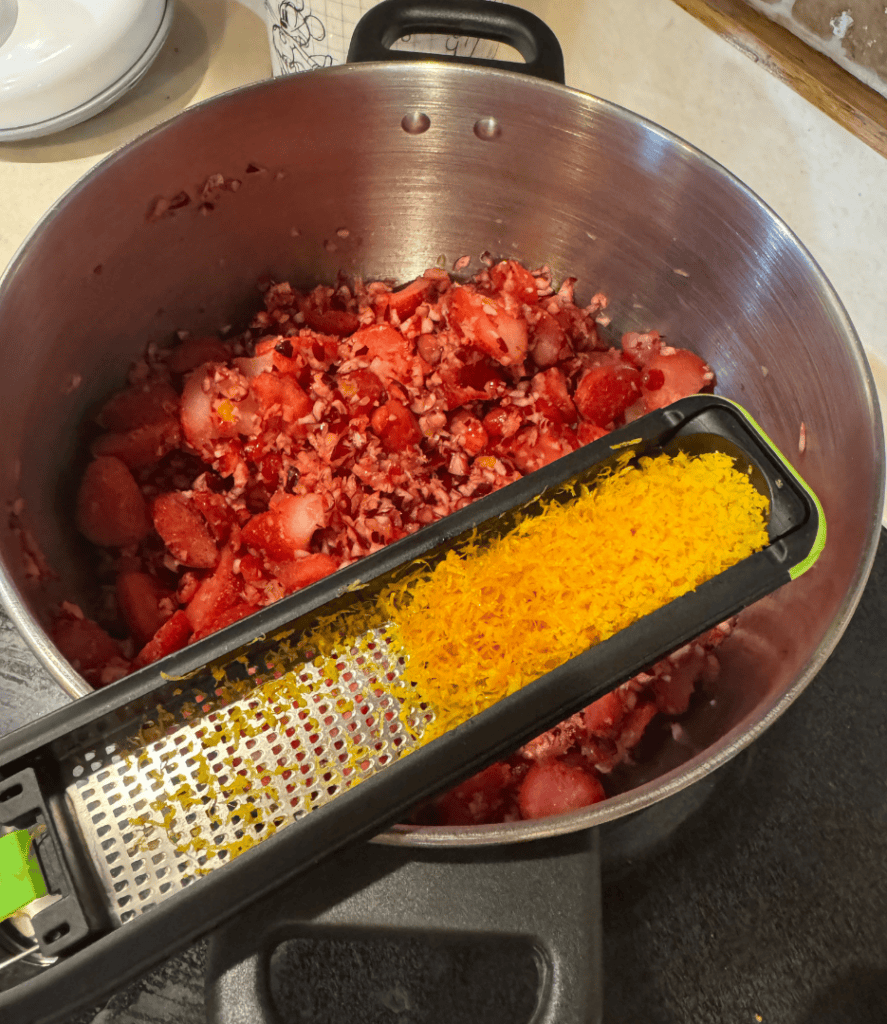 orange zest for jam