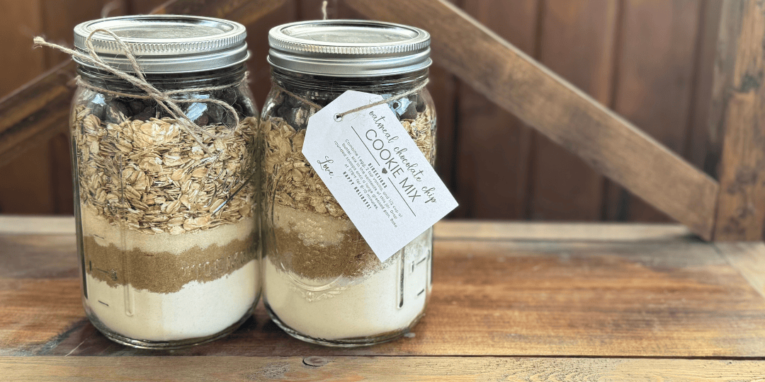 oatmeal cookie mason jar gift, homemade gifts