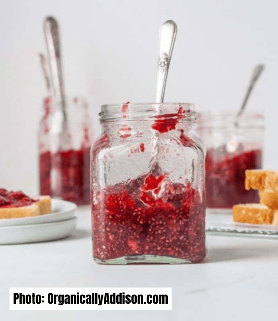 raspberry chia seed jam