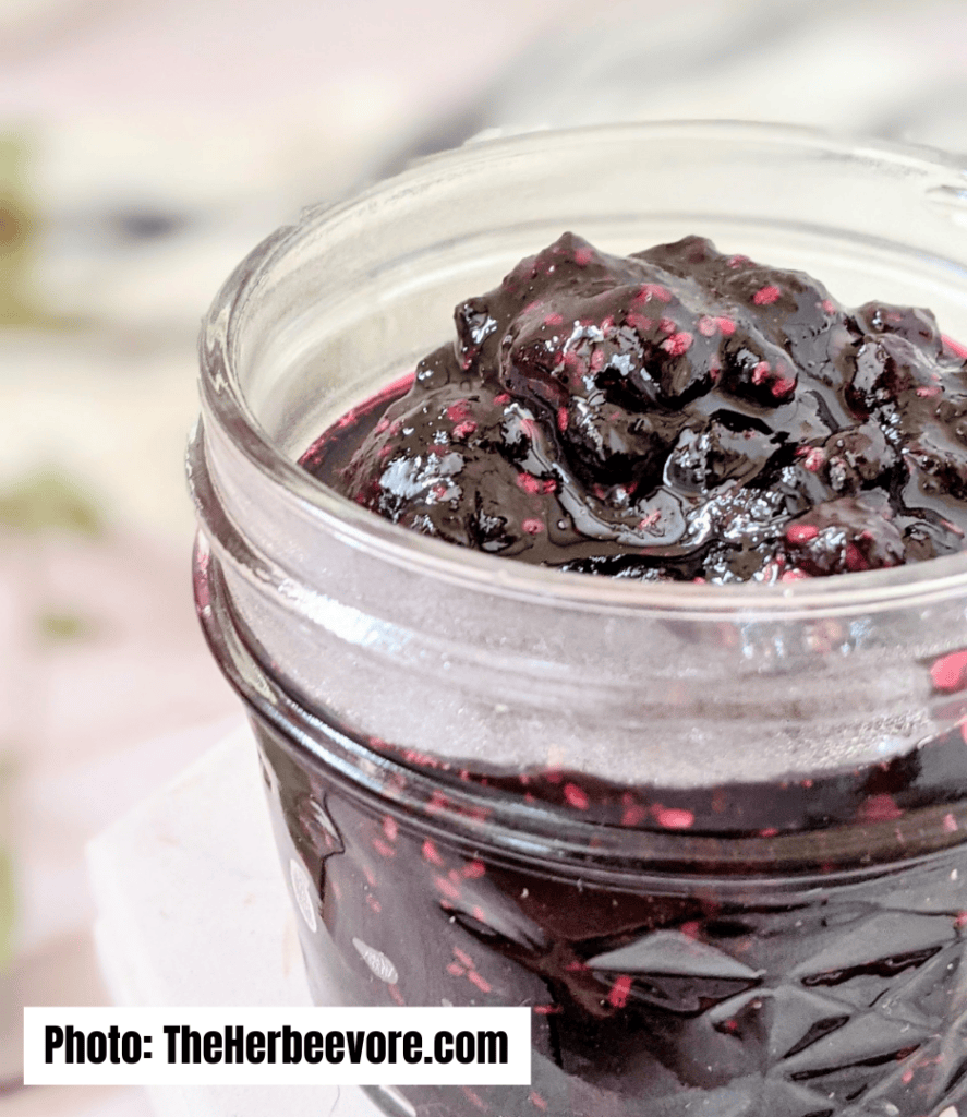 huckleberry chia seed jam