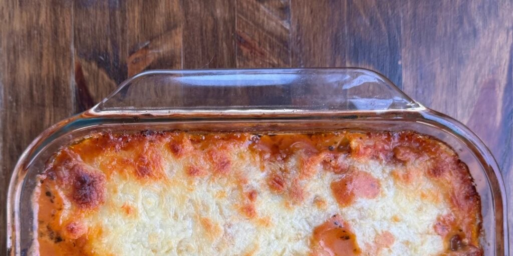 delicious homemade penne pasta cheesy bake