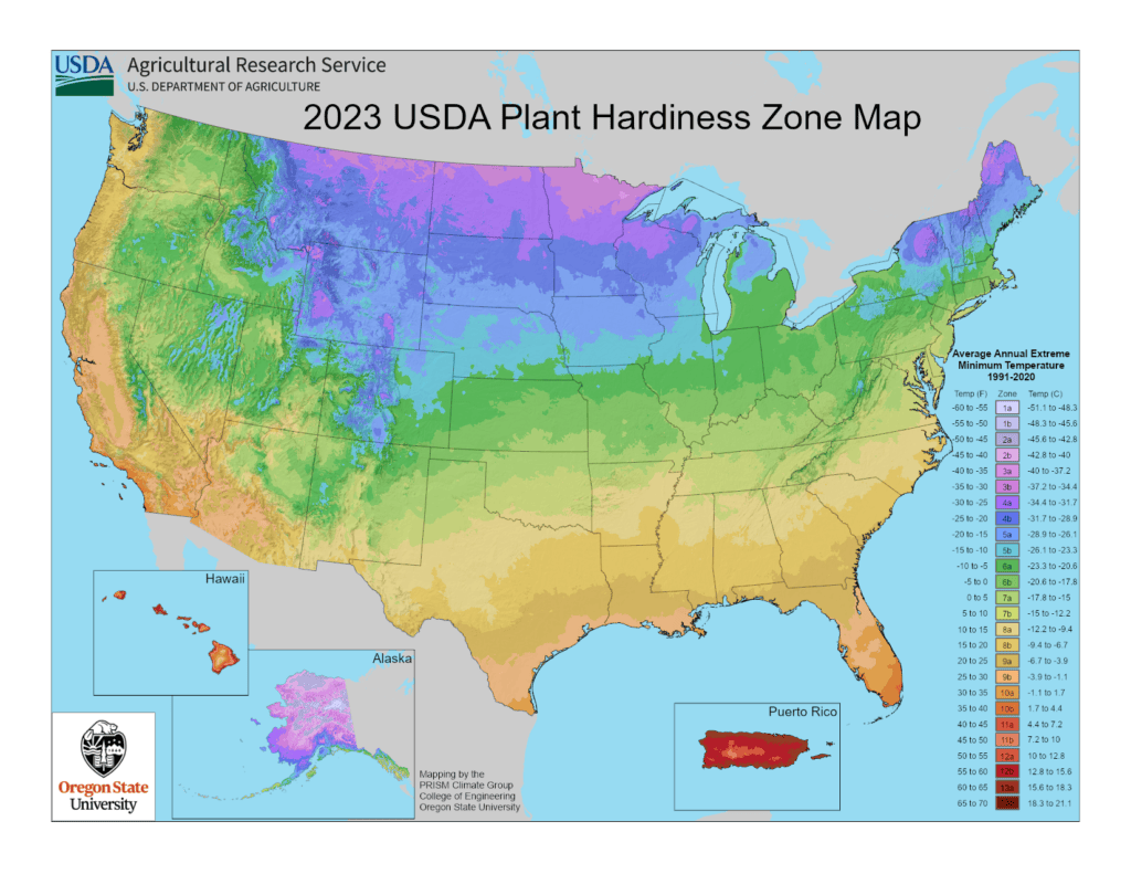 plant hardiness map