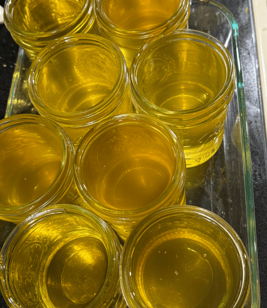 how to render tallow, tallow in mason jars cooling