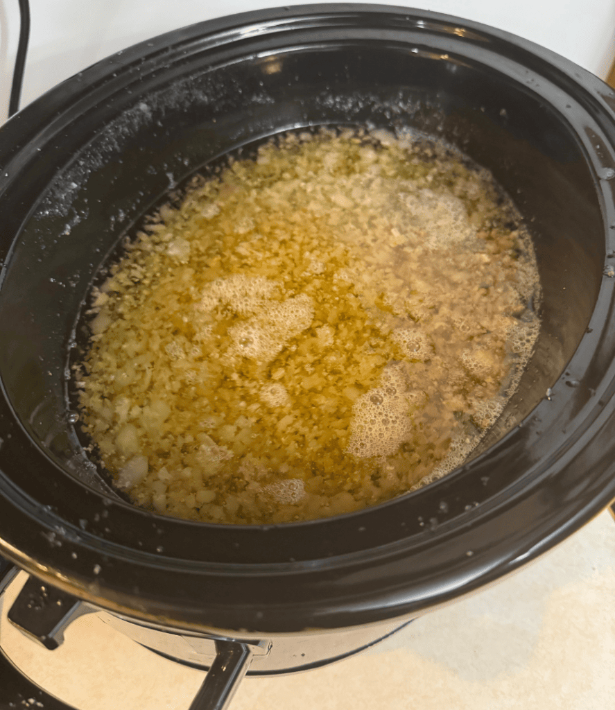 how to render tallow in a crock pot, melted suet in a crock pot