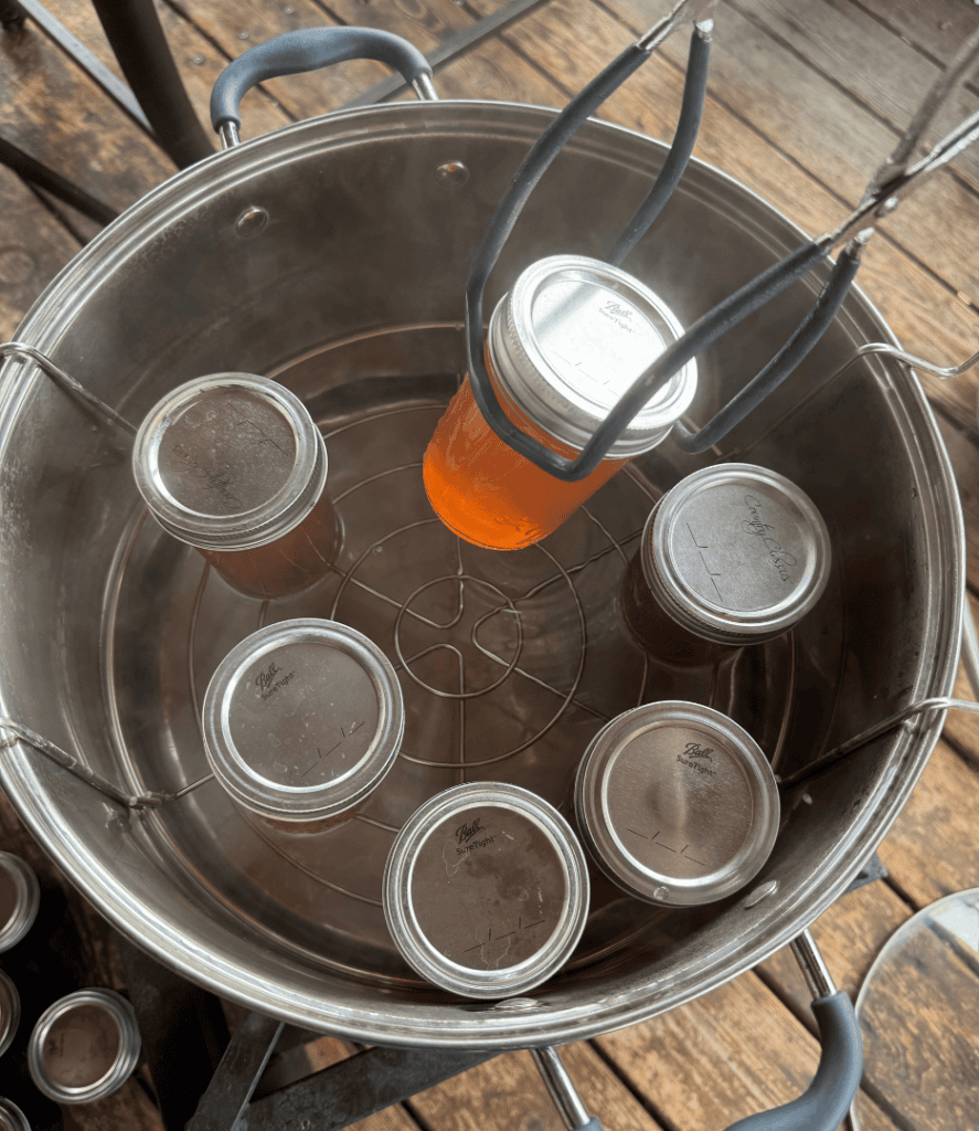 jars in a water bath canner