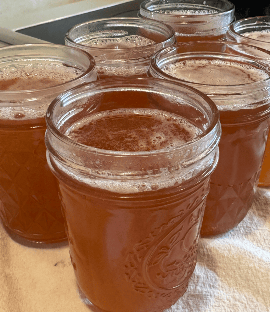 rhubarb jelly in jars