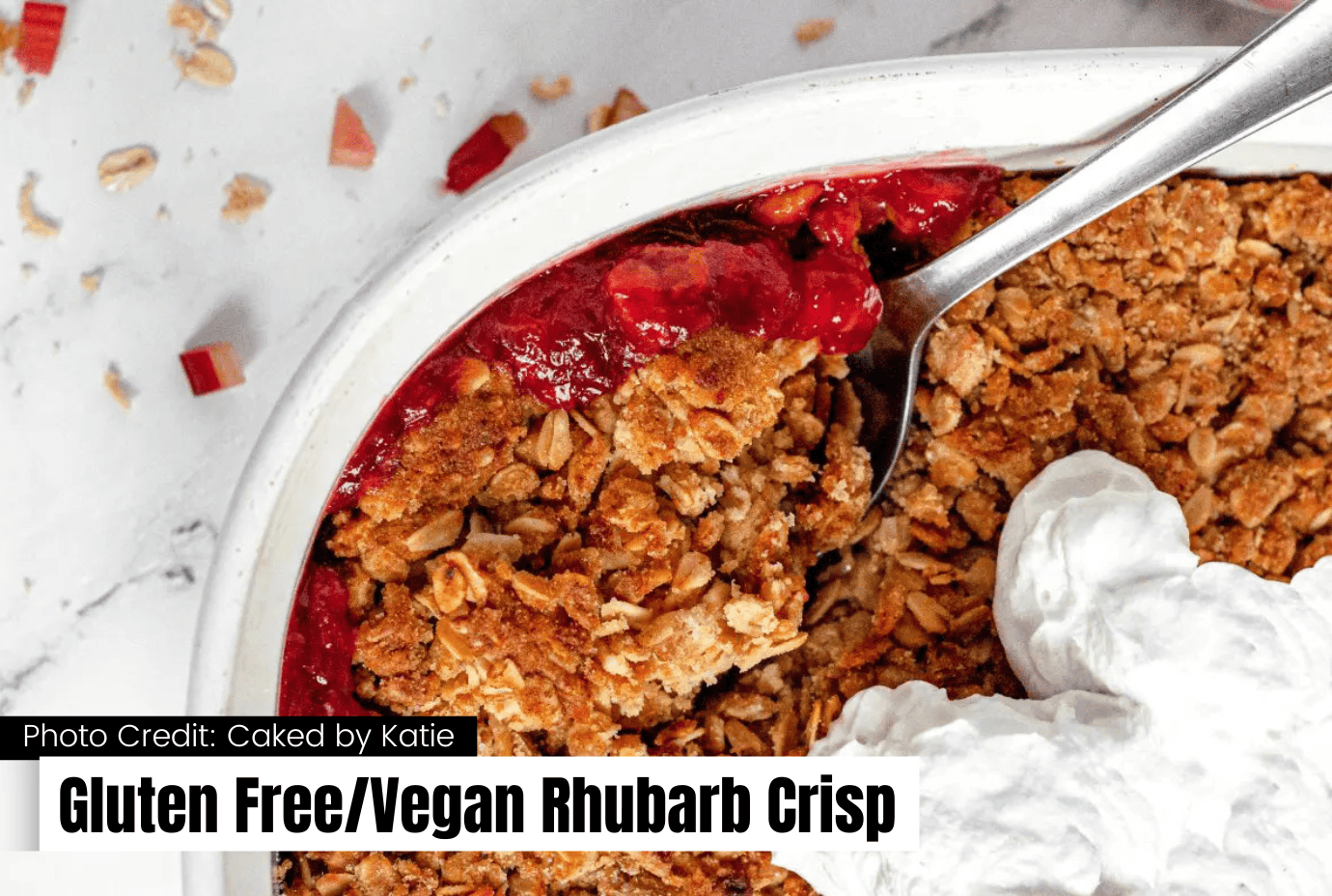 gluten free/vegan rhubarb crisp