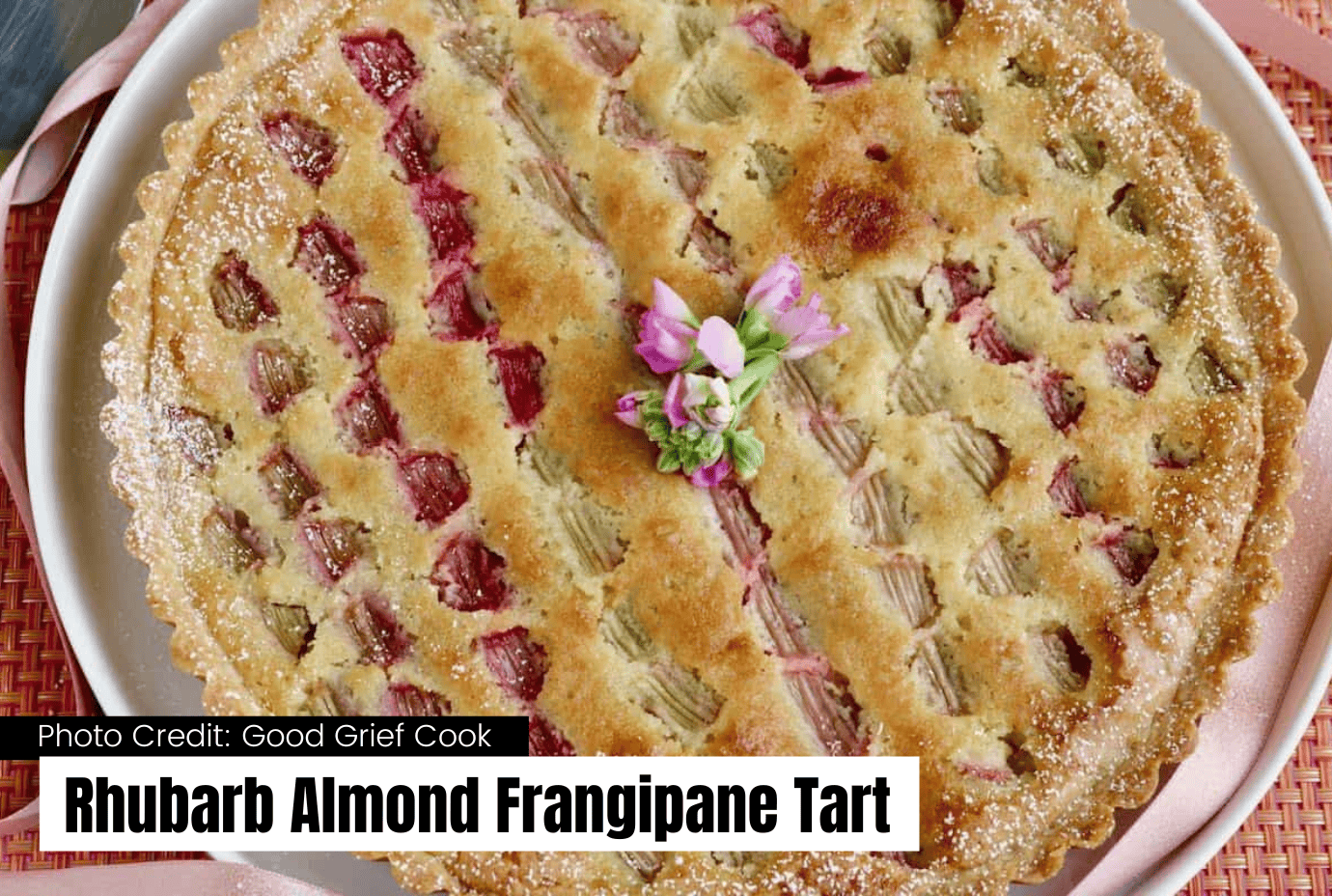 rhubarb almond frangipane tart