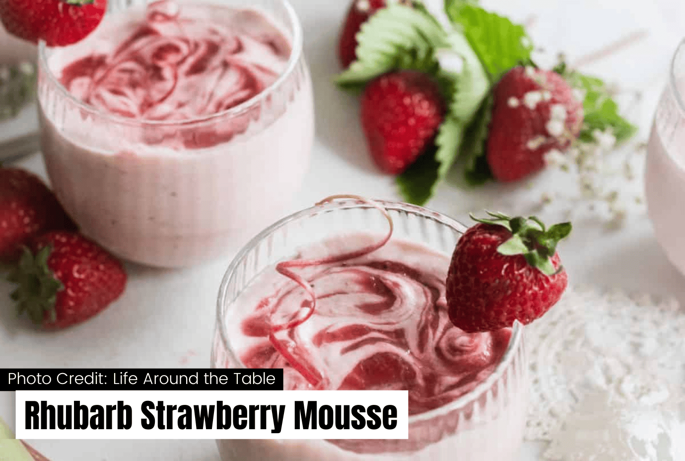 strawberry rhubarb mousse