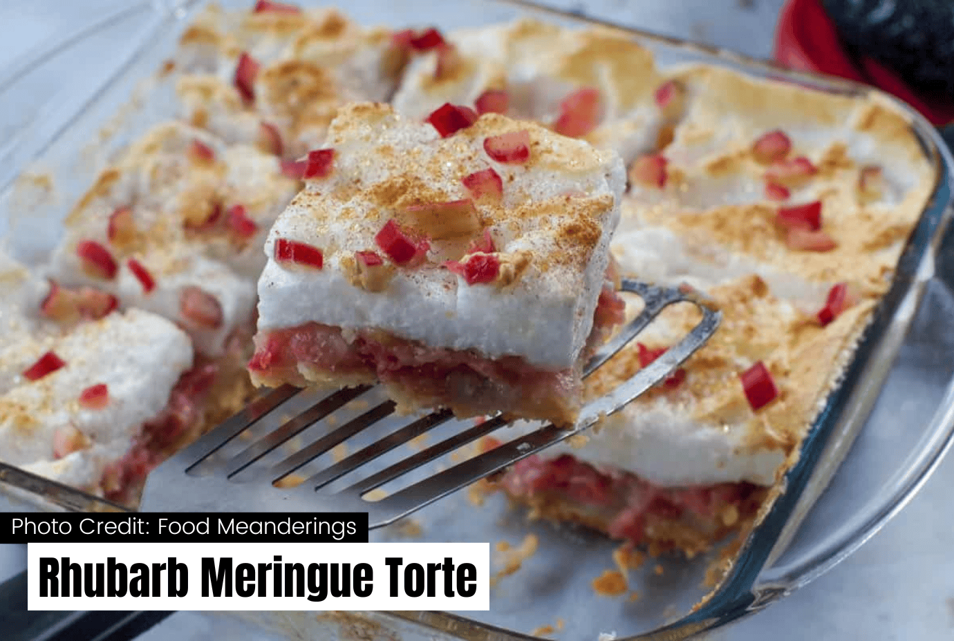 Rhubarb Meringue Torte