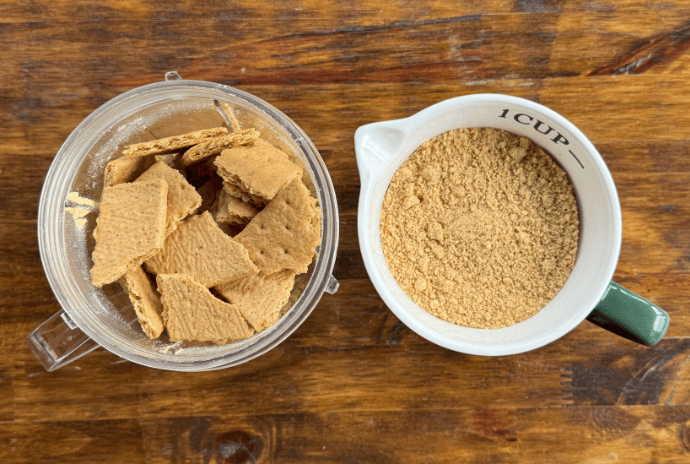 graham crackers, whole and crushed