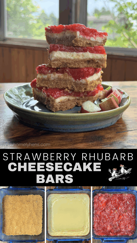 strawberry rhubarb cheesecake bars