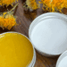 dandelion salve with dried dandelions