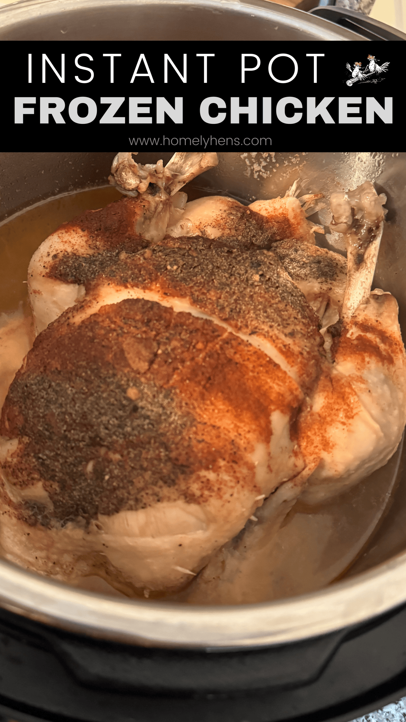 how to cook a whole frozen chicken in an instant pot