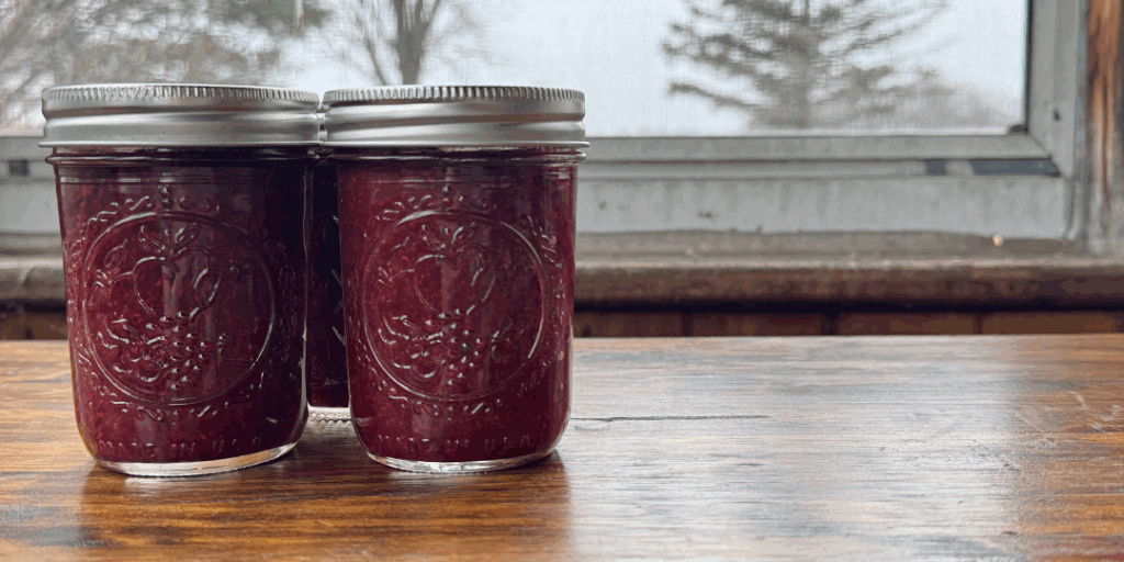 canned jars of jam