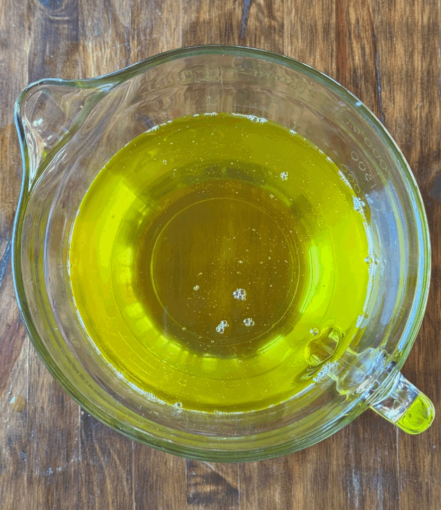 melted tallow and jojoba oil for balm