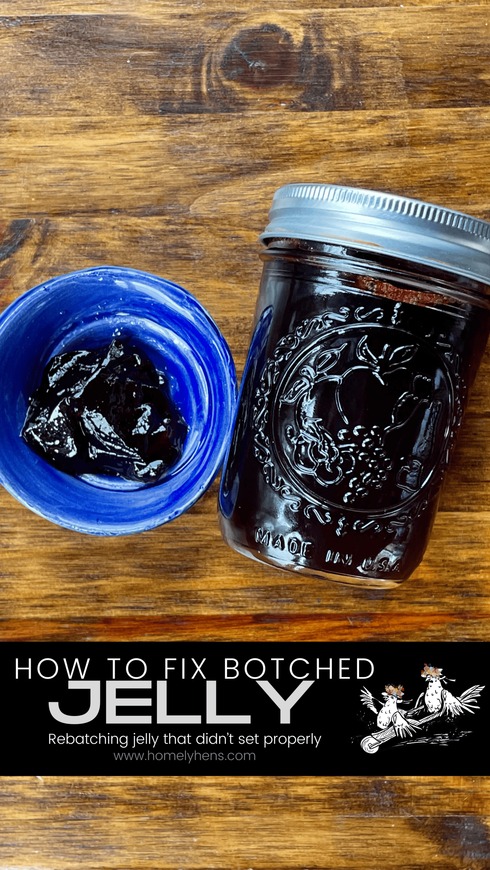 jelly that has been rebatched in a jar and little bowl