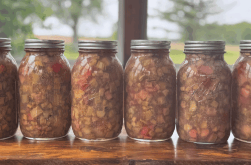 water bath canned rhubarb pie filling