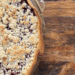 black raspberry pie with crumble top
