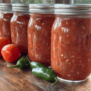 homemade water bath canned salsa