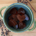 heart shaped elderberry gummies with elderberries on the step in a bowl